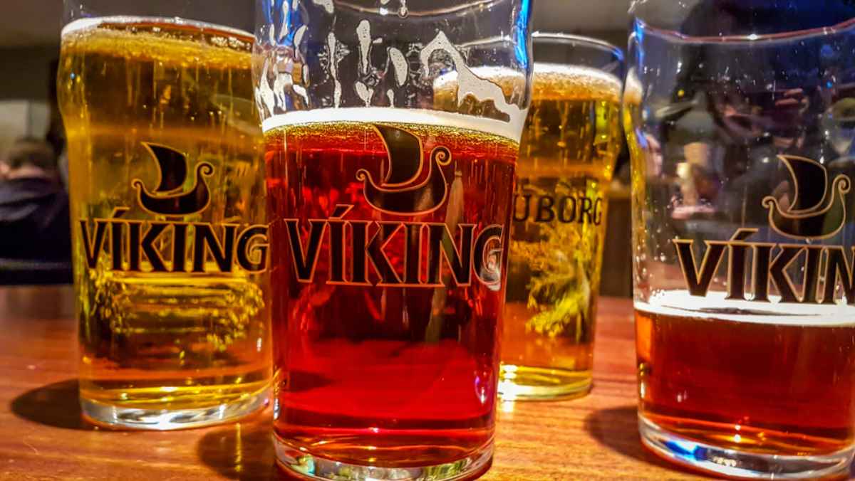 Different flavors of Icelandic beer Selection of several types of Icelandic beer