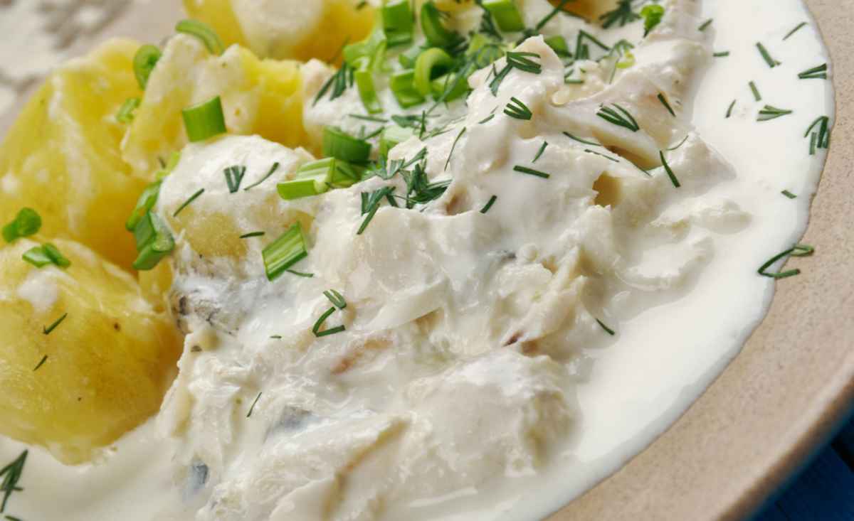 Plokkfiskur: Traditional Icelandic Fish Stew Traditional Icelandic Fish Stew served on a plate