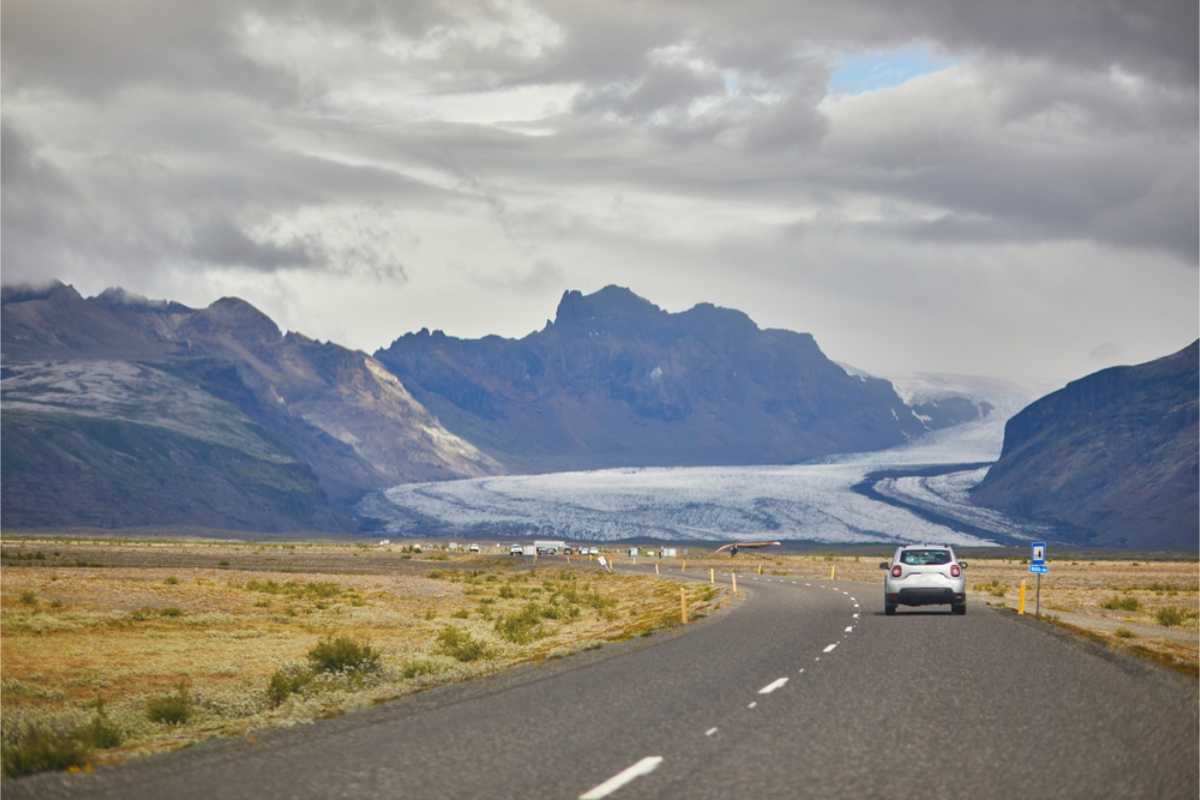 4x4 Dacia Duster rolling onto Iceland's Ring Road