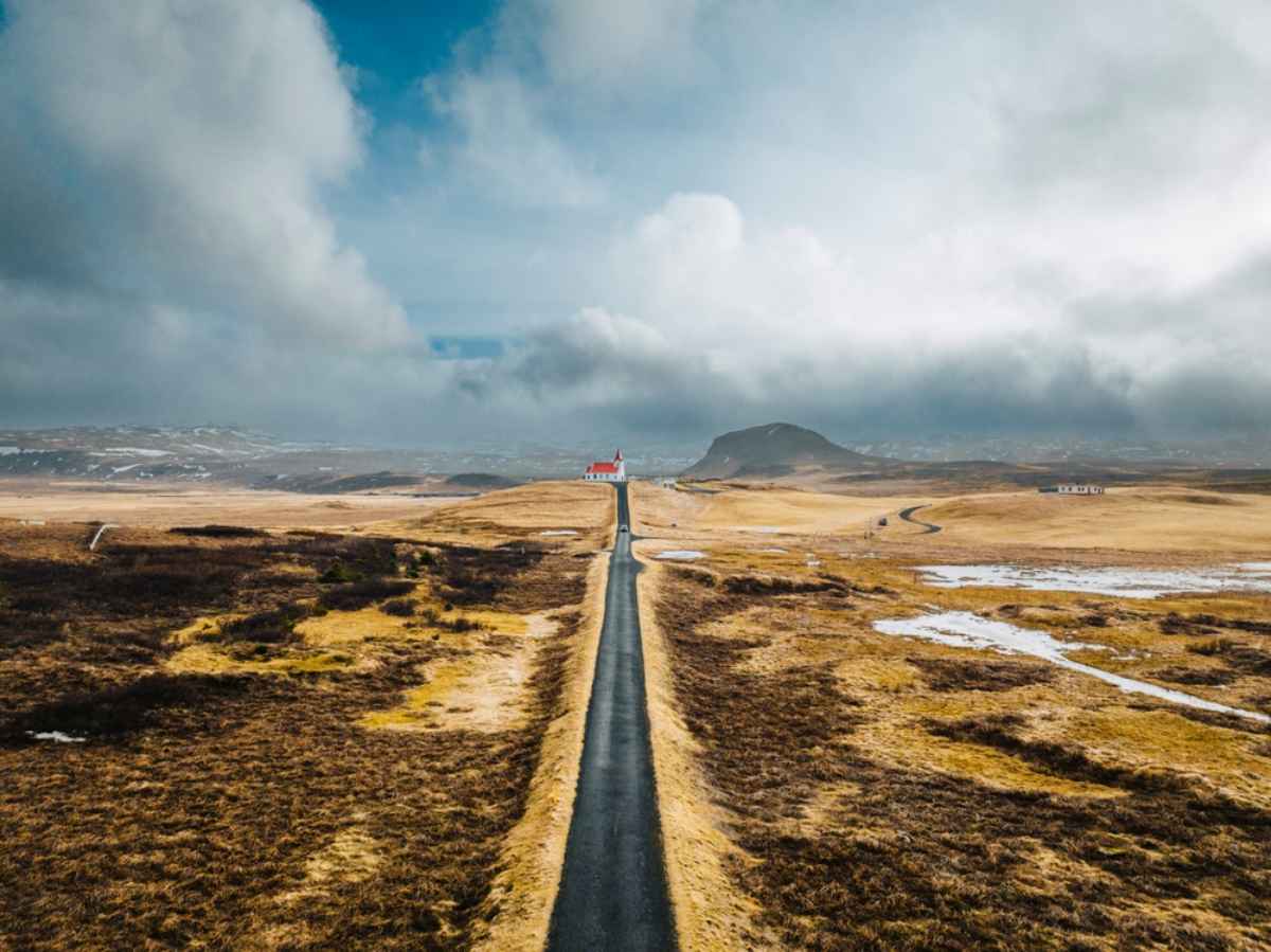 Scenic road in the Snaefellsnes peninsula