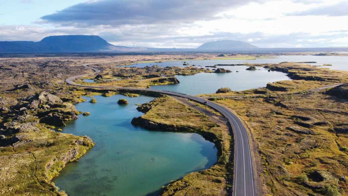 Scenic road trip in Iceland