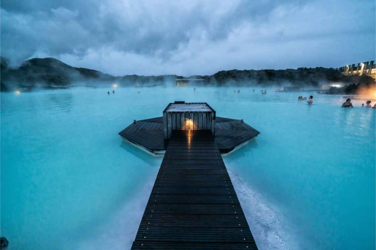 Panoramic view of the milky waters of blue lagoon