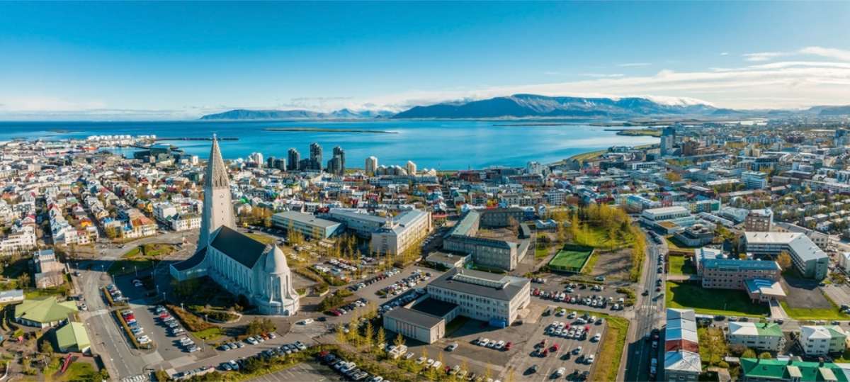Panoramic vision of Reykjavik city