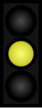 Amber traffic light sign