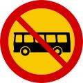 Buses prohibited road sign