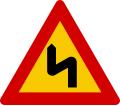 Dangerous curve to the left 