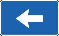 Sign showing direction to the left
