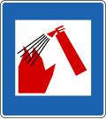 Fire extinguisher sign