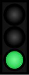 Iceland green traffic light
