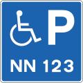 Parking reserved for the handicapped sign