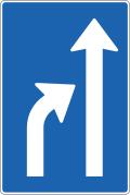 Lane reduction sign type 1