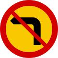 Left turn prohibited