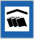 iceland library road sign