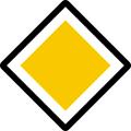 Main road priority sign