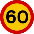 Maximum speed limit round sign