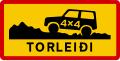 Mountain 4x4 road sign