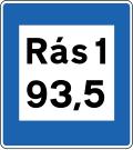 FM radio station sign