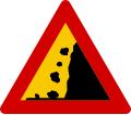 Road sign showing risk of avalanche