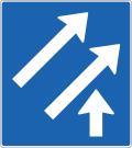 Road layout signs