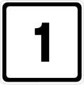 Road number sign