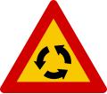 Roundabout ahead sign