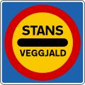 Toll road sign in Iceland