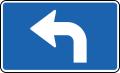 Turn left sign