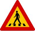 Zebra crossing warning sign