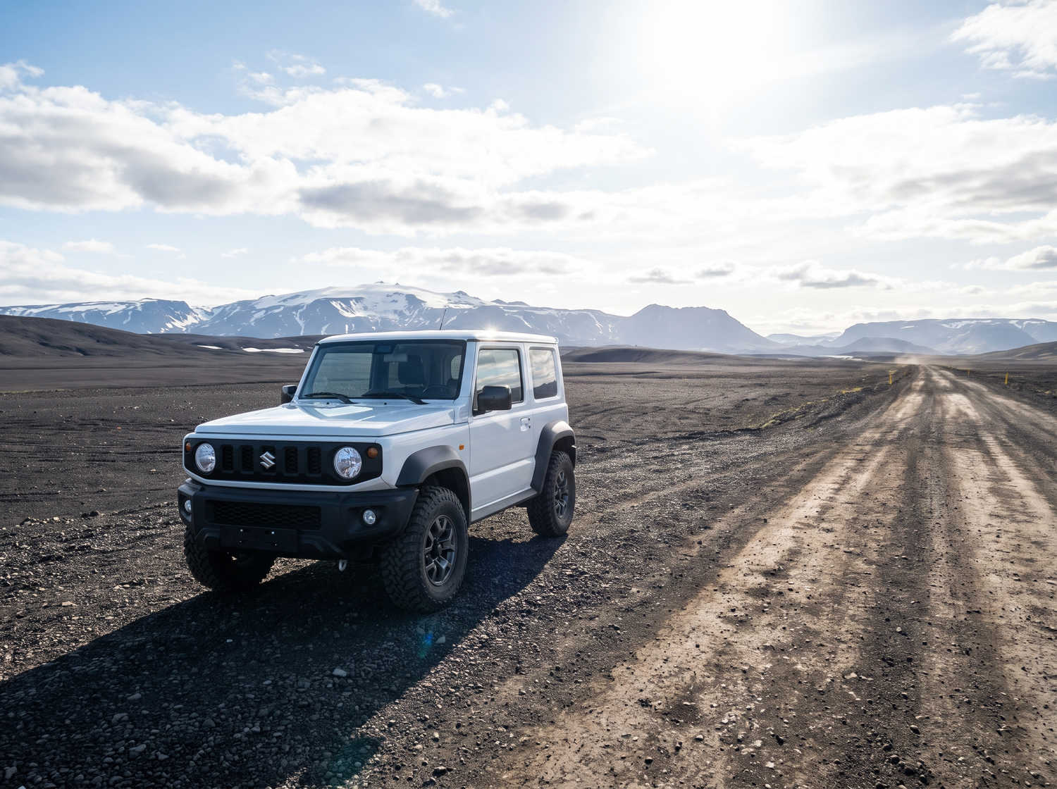 Suzuki Jimny. This compact SUV in Iceland is built for exploring rough terrain and remote areas with ease, providing an exciting off-roading experience on Iceland’s challenging F roads.