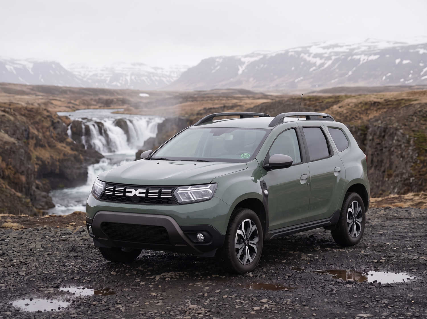 Dacia Duster. A dependable rental vehicle in Iceland designed to handle off-road driving and gravel roads, suitable for exploring remote areas and Icelandic weather conditions.