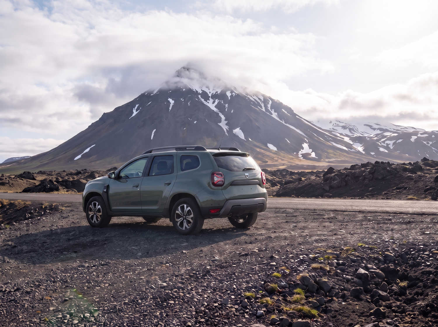 Dacia Duster. A dependable rental vehicle in Iceland designed to handle off-road driving and gravel roads, suitable for exploring remote areas and Icelandic weather conditions.