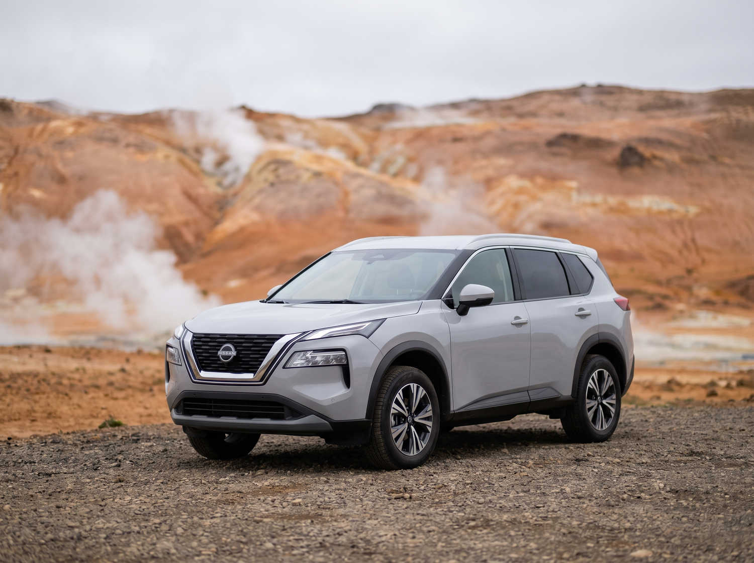 Nissan X-Trail. Perfect for off-roading in Iceland's rugged terrains, this SUV rental offers safety features and ample space, ideal for long trips along the ring road and beyond.
