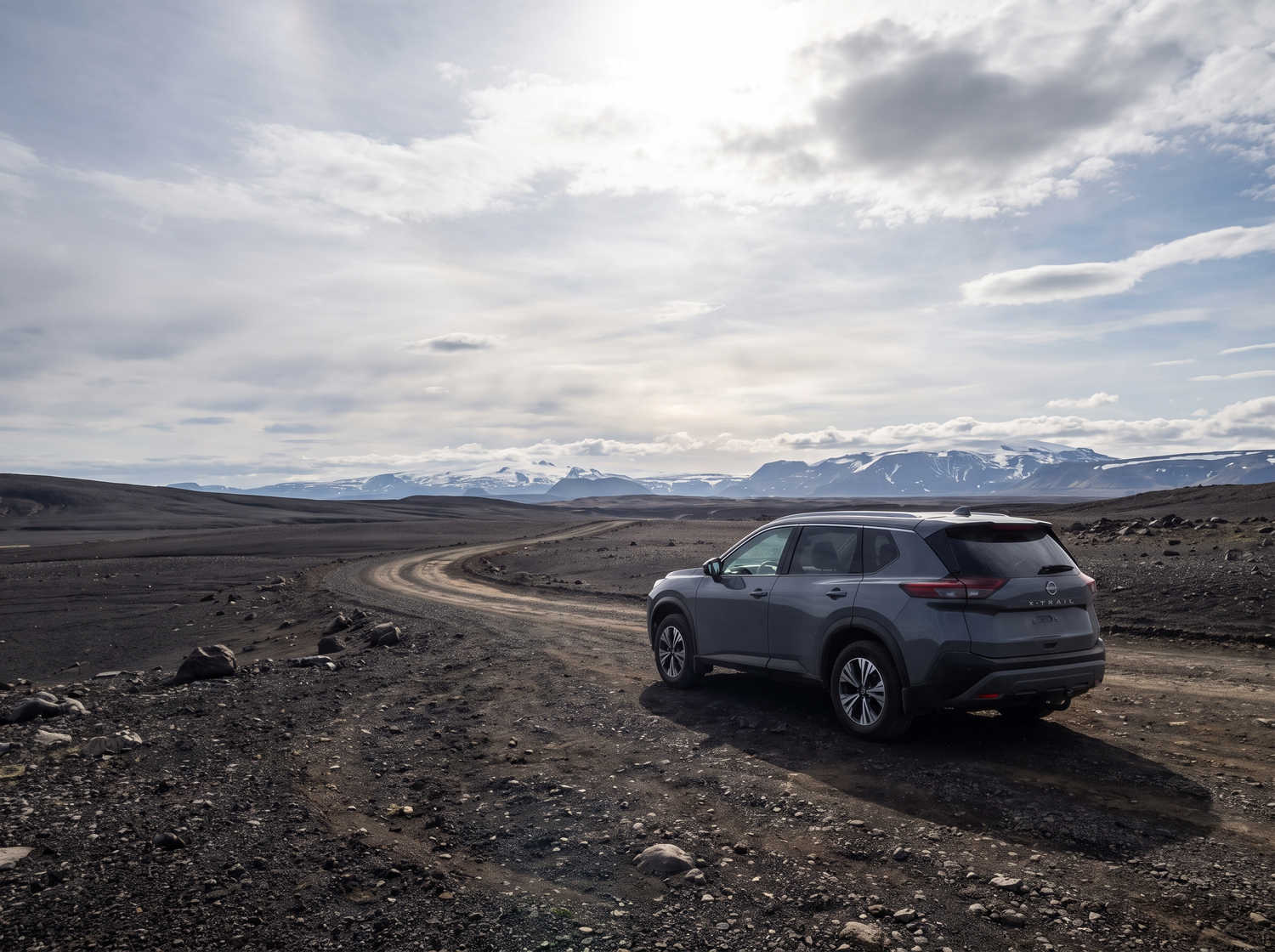 Nissan X-Trail. Perfect for off-roading in Iceland's rugged terrains, this SUV rental offers safety features and ample space, ideal for long trips along the ring road and beyond.